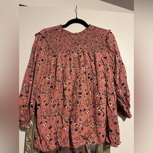 Floral Smocked Blouse